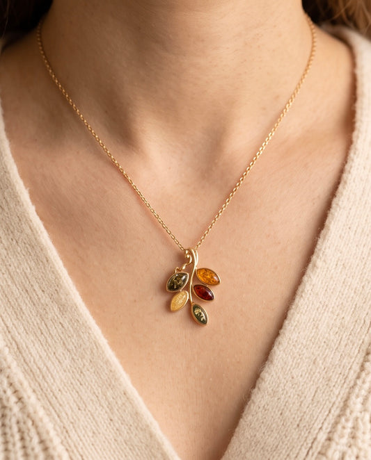 Amber Blossom Collection – Filigraner Bernstein-Anhänger