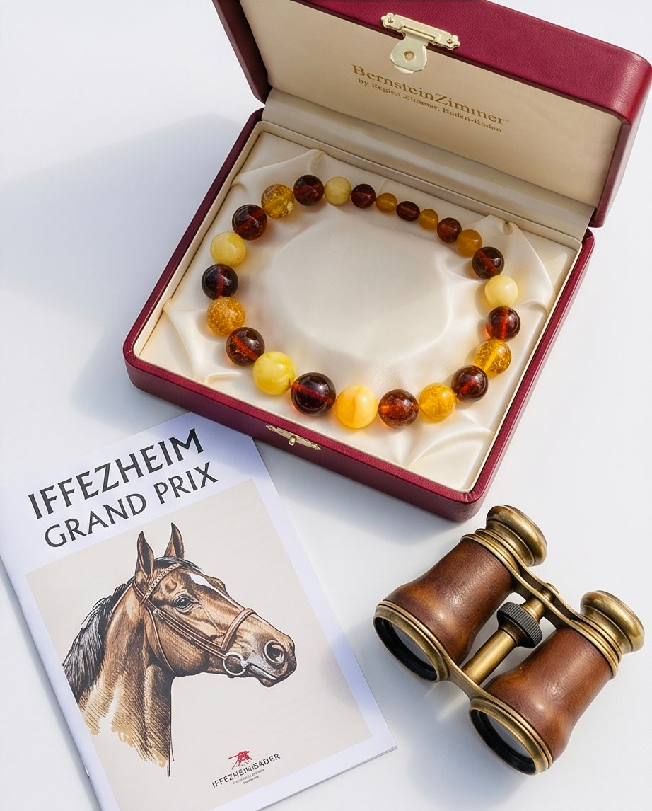 Exklusives Bernstein-Collier „Royal Harmony“ – Luxuriöse Rarität aus bunten Bernstein-Kugeln