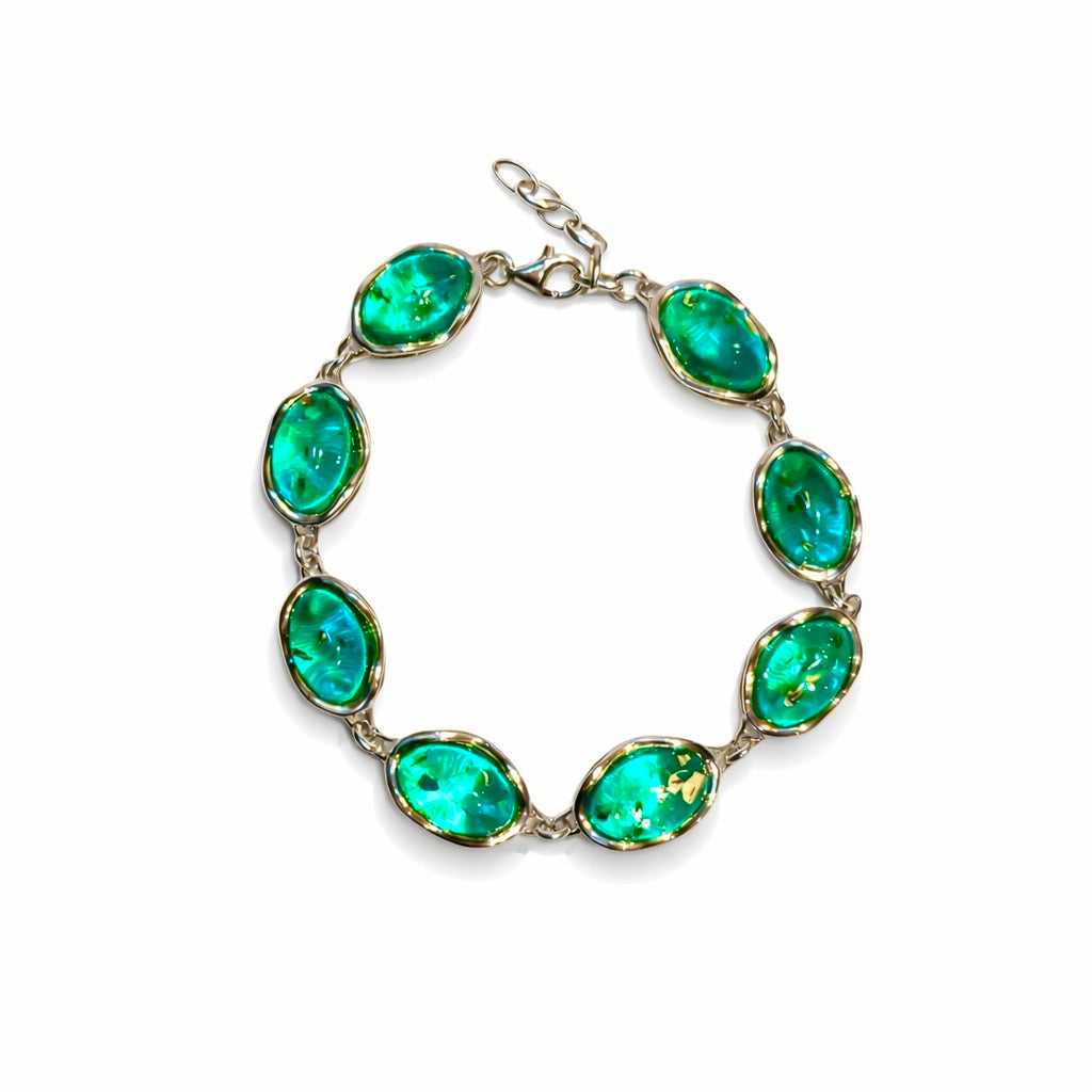 Das Geheimnis der Karibik – Bernstein-Armband 925 Silber